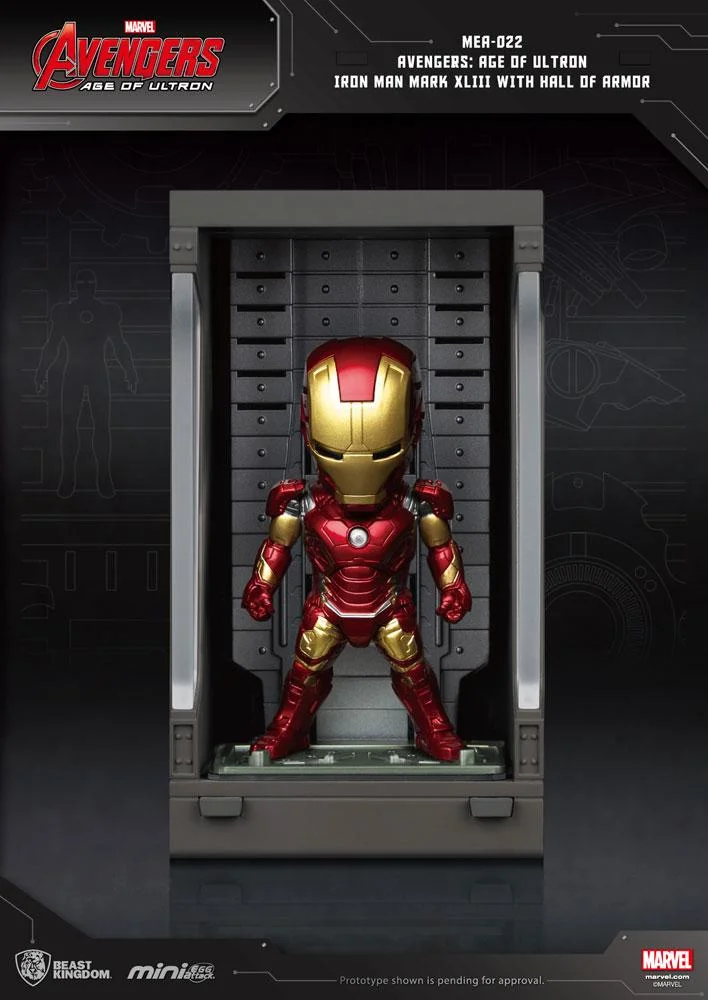 MARVEL – Figurine Iron Man Mark XLIII Mini Egg Attack (Avengers : L’Ère d’Ultron) 8 cm - Éclairage de qualité avec frais de port offerts Cadre Photo Personnalisé de Notre Musée DIY - Cadeau Personnalisé pour  Femme Homme, Musée Miniature 3D avec Mini Cadres & Figurines
