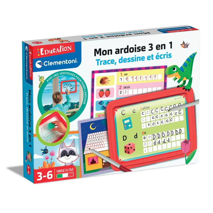 Mon ardoise 3 en 1 : trace, dessine et écris - E-shop mondial – Produits durables, modernes et accessibles partout Ardoise d'écriture magnétique effaçable - Lot de 2 ardoises à carreaux