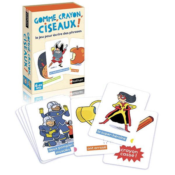 JEU DE CARTES - GOMME, CRAYON, CISEAUX! - Boutique Maman & Bébé – Produits Essentiels au Quotidien Sans Solvant Pochette De Gommettes APLI Kids – Alimentation Saine – 324  Gommettes Sur 12 Feuilles – Jeu éducatif Et Ludique – Adhésif  Repositionnable