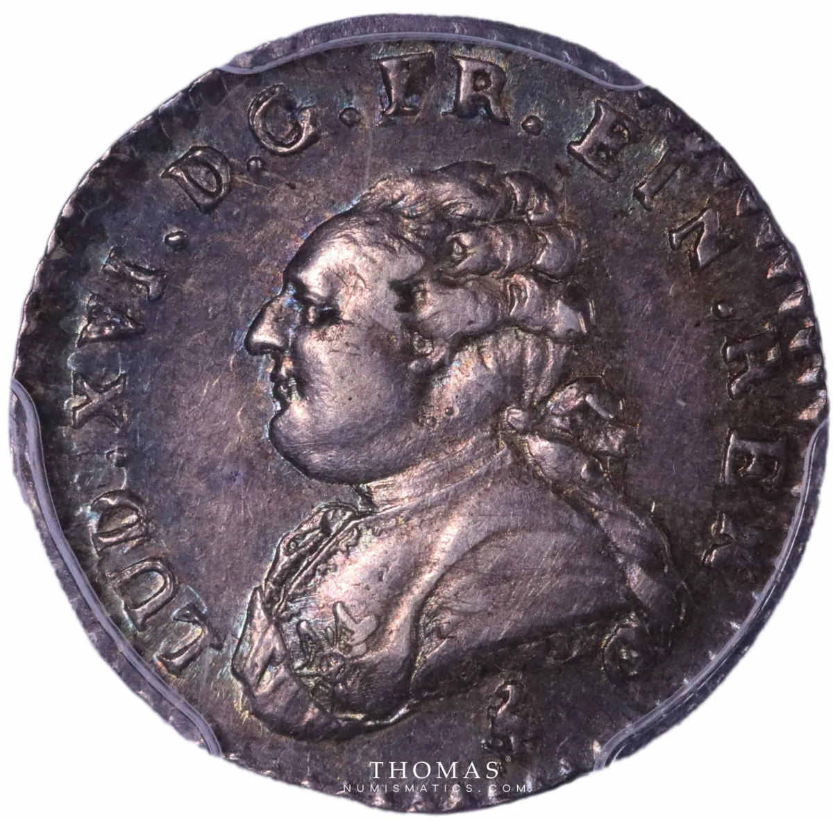 Louis XVI CONTROL – 1/20 Écu au buste fort – 1783 A Paris – PCGS MS 62 - Vins Rouges Harmonieux pour Chaque Occasion