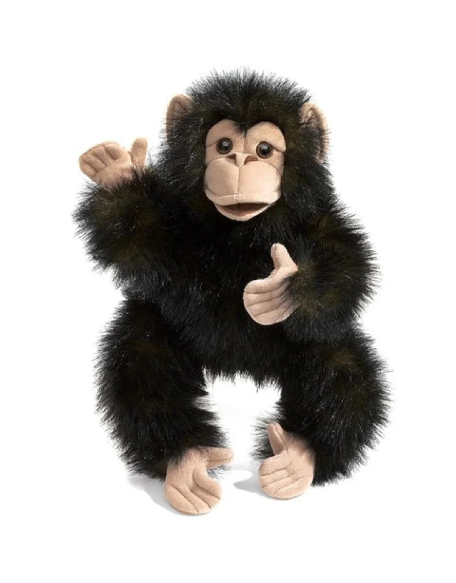 Marionnette - Bébé chimpanzé - Folkmanis - Boutique Maman & Bébé – Produits Essentiels au Quotidien Chimpanzé marionnette de ventriloque