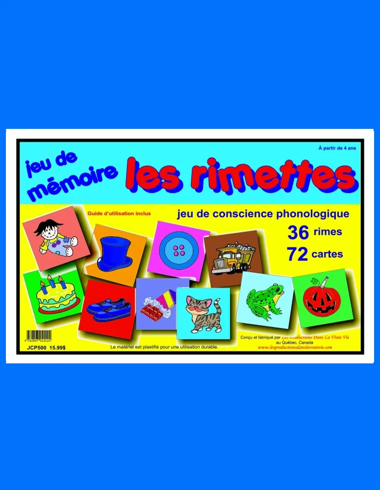 Jeu de mémoire les rimettes (plastifié) - Saldi Straordinari – Offerte Speciali Disponibili Règle Adesso