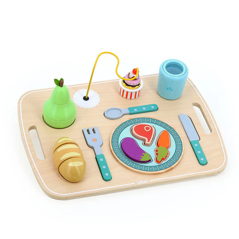 PLATEAU REPAS MULTI-ACTIVITÉS EN BOIS - Boutique Maman & Bébé – Produits Essentiels au extérieur Quotidien