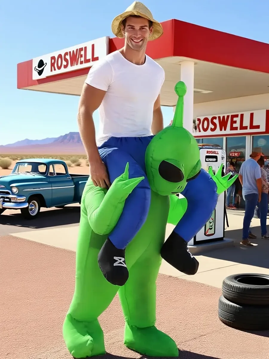 Déguisement gonflable alien avec humanoïde capturé – effet visuel réaliste - Éclairage de qualité avec frais de port offerts Realistic alien suit - Etsy France