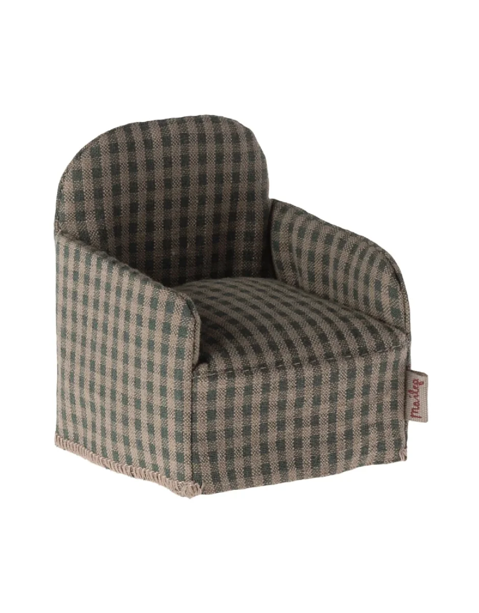 Sofa place miniature Damier vert Maileg Boutique Maman Bébé Produits Essentiels Quotidien