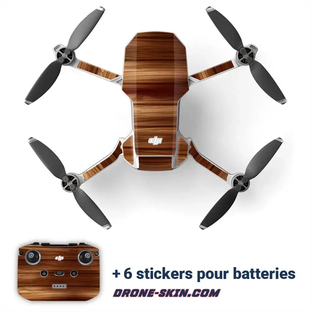 Sticker pour Drone DJI mini 1 et 2 Elegant Wood - ​Drones Professionnels & Grand Public | Boutique Française​ amex foldable drone dual camera hd wide angle lens optical f P | Shop The  World