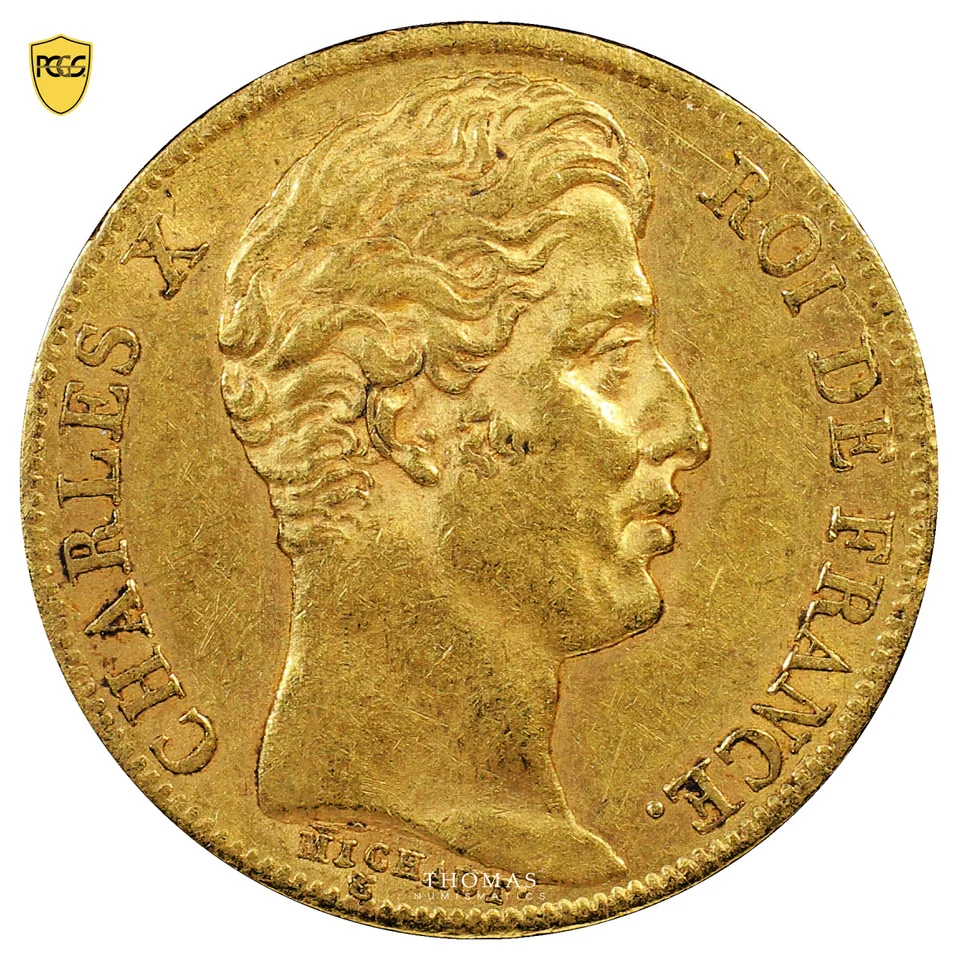 Monnaie France – Charles X – 20 francs or 1828 A Paris – PCGS AU 58 - Vins Rouges Harmonieux pour Chaque Occasion - {'count': 1, 'name': 'OFFICIEL'}