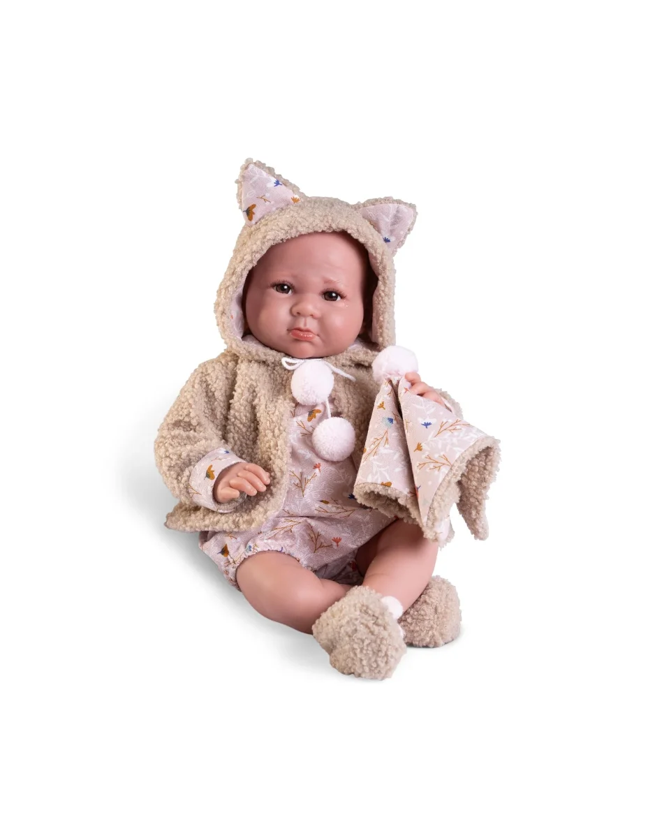 Poupée nouveau-né Luca 42 cm - avec veste en peau de mouton - Antonio Juan - Boutique Maman & Bébé – Produits Essentiels au Quotidien Poupée-Peluche - Mouton avec ensemble ligné - Mes petites lunes – Veille  sur toi