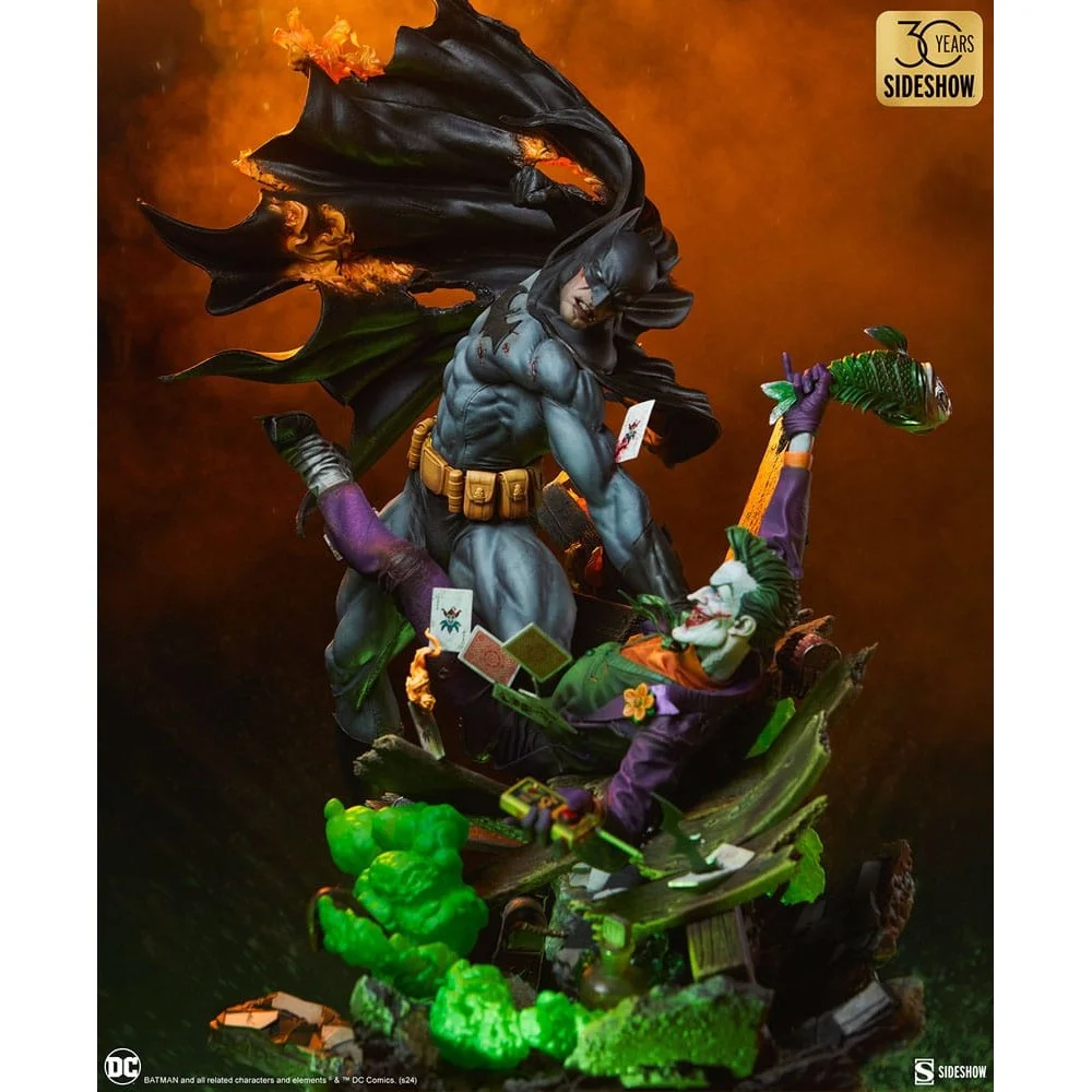 DC COMICS – Statuette Premium Format Batman vs The Joker: Eternal Enemies 81 cm - fantastique Éclairage de qualité avec frais de port offerts