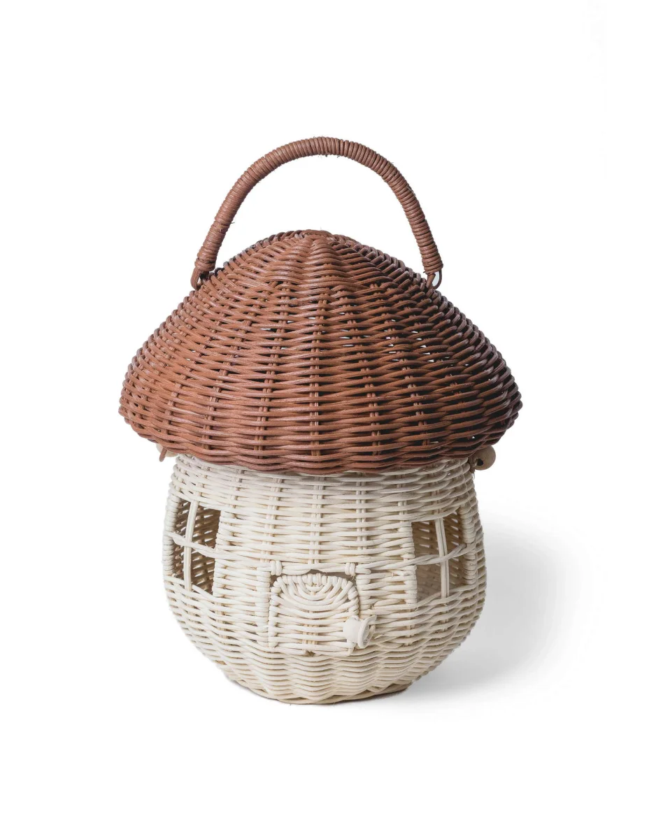 Panier maison en champignon - Poppie Toys - Boutique Maman & Bébé – Produits Essentiels au Quotidien - linge panier champignon amp bébé produit
