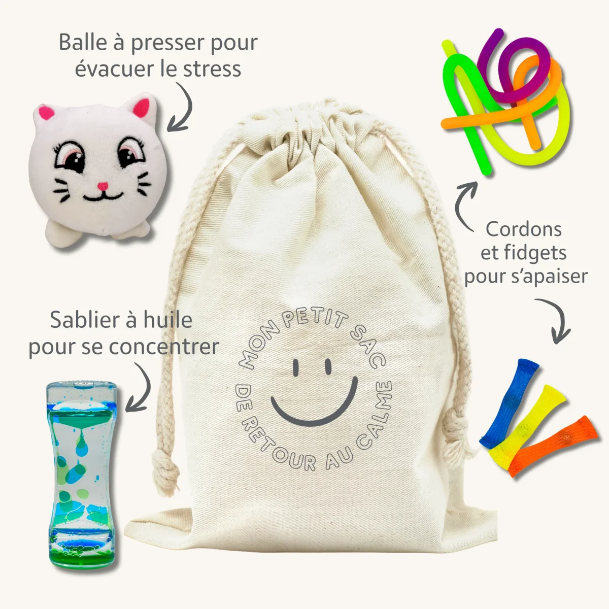 Petit sac coin calme Gestion stress Concentration Boutique Bébé Ligne Soins Jouets Articles Maison