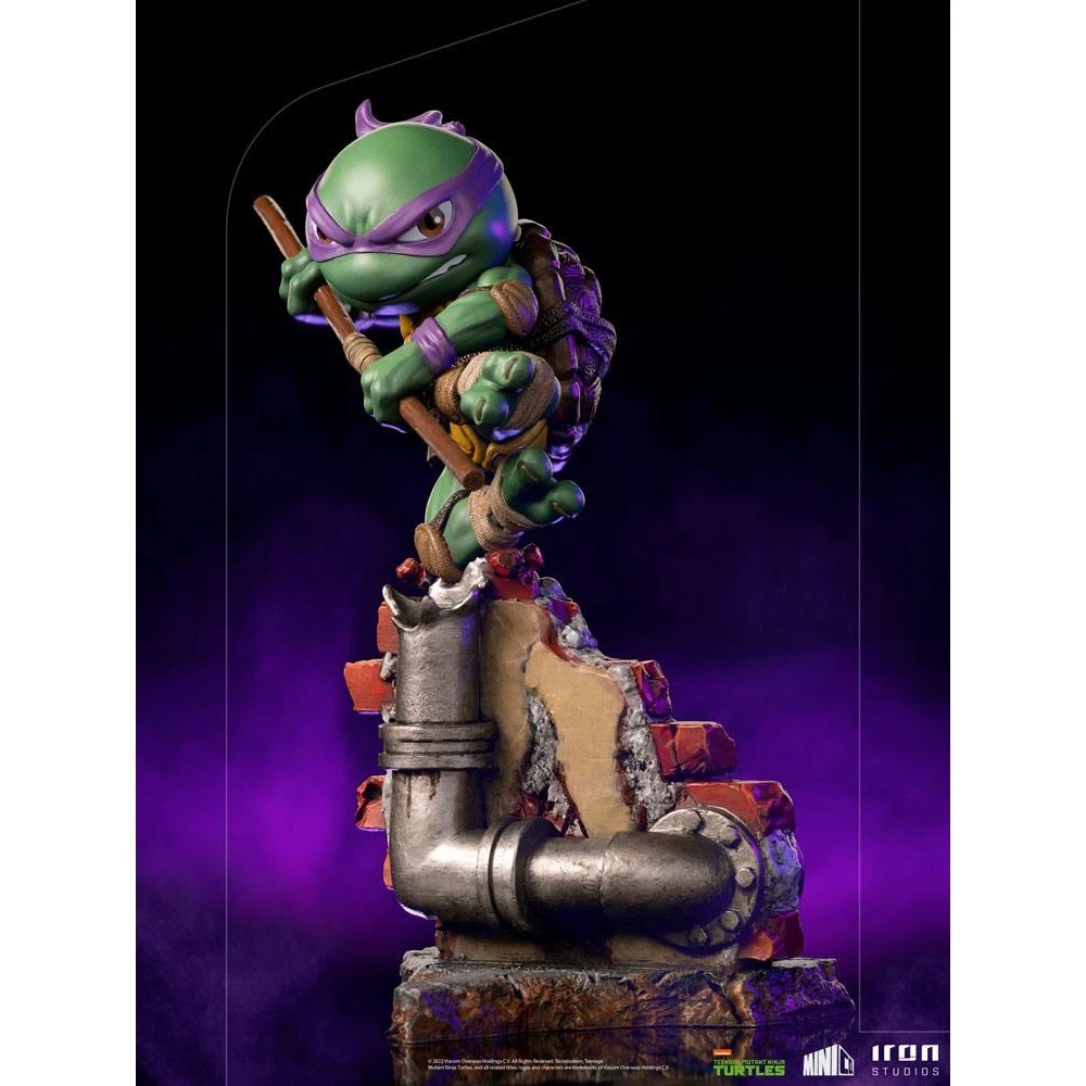 LES TORTUES NINJA – Figurine Donatello Mini Co 21 cm - Éclairage de qualité avec frais de port offerts Figurine tortue luth - Papo