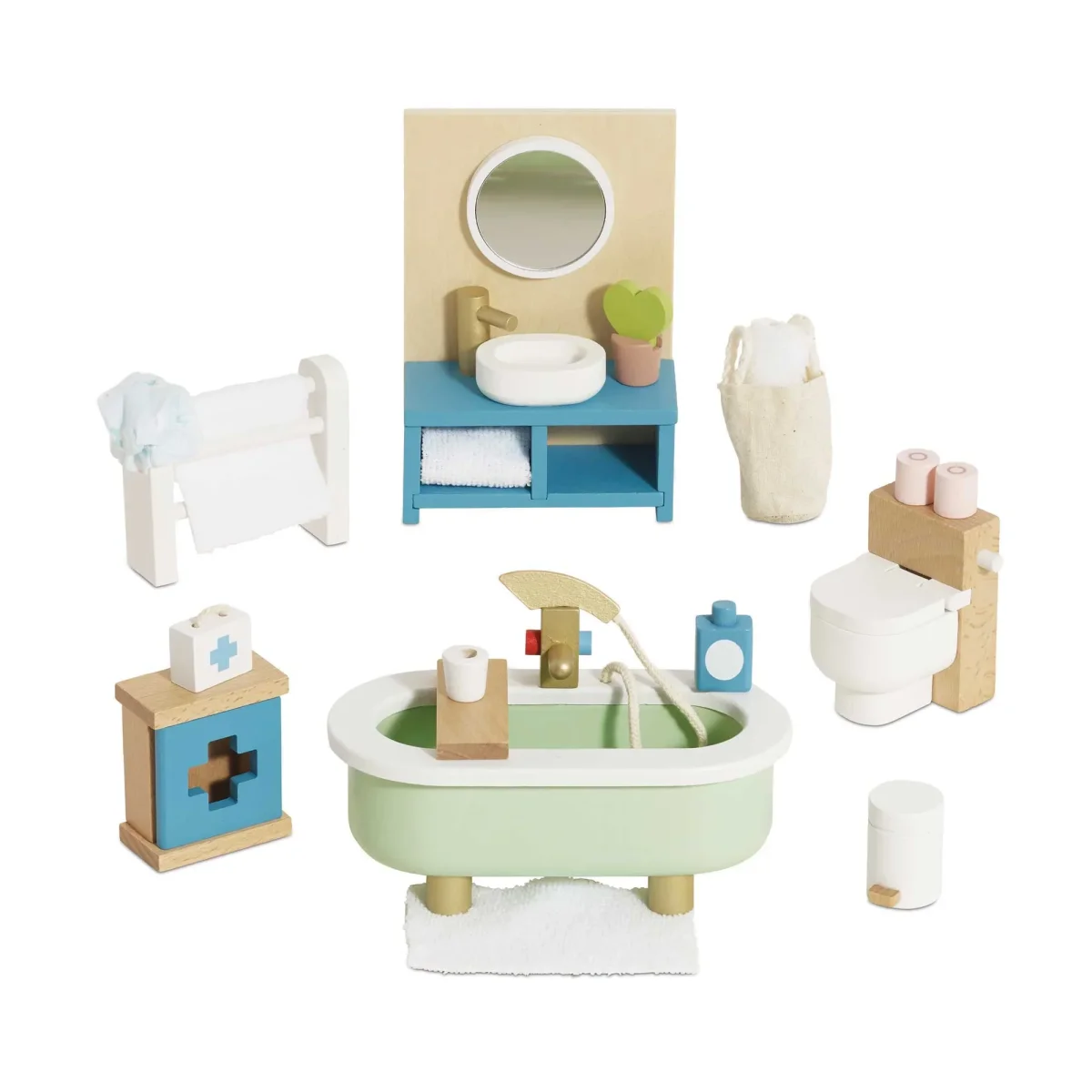 MEUBLES Siège SALLE DE BAIN EN BOIS POUR MAISONS DE POUPÉES - Boutique Maman & Bébé – Produits Essentiels au Quotidien