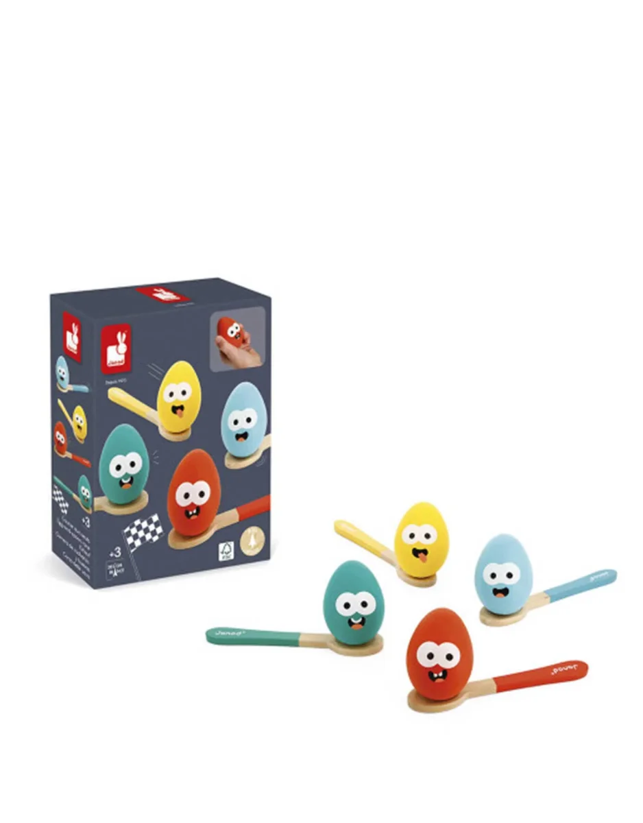 Jeu - Course aux oeufs - Janod - Boutique Maman & Bébé – Produits Essentiels au Quotidien - {'count': 1, 'name': 'Coquilles'}