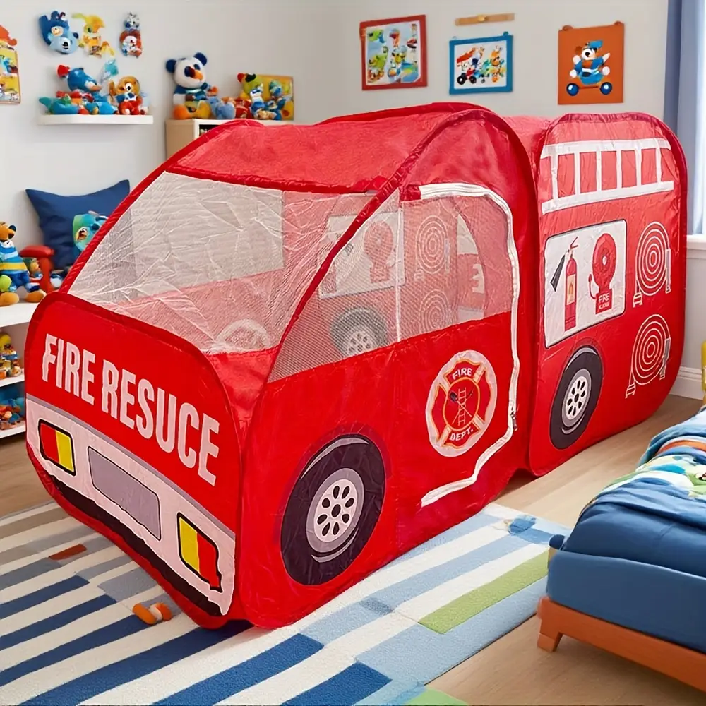 enfant camion pompier jeu rôle pliable intérieur extérieur Éclairage qualité frais port offerts