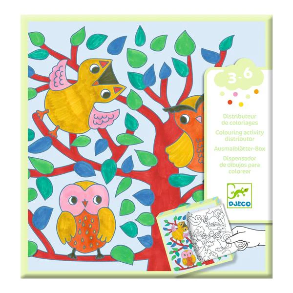 DISTRIBUTEUR DE COLORIAGES "FORÊT" - Ans Boutique Maman & Bébé – Produits Essentiels au Quotidien