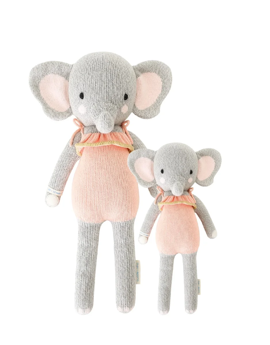 Peluche - Eloise l'éléphant - Cuddle + kind - Boutique Maman & Bébé – Produits Essentiels au Quotidien Cuddle + Kind Hand-Knit Doll - Baby Elephant – babyshop