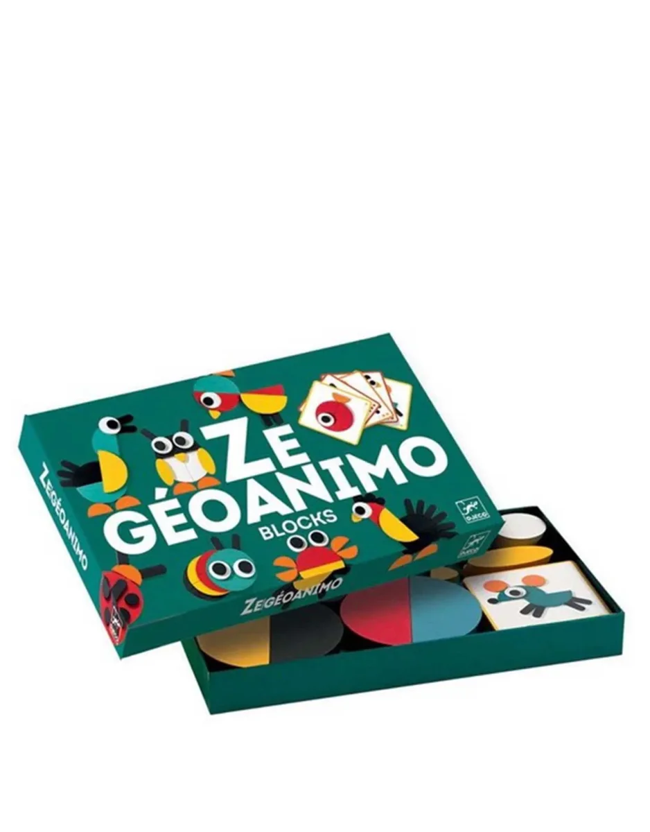 Jeu - Ze Geoanimo - Djeco - Boutique Maman & Bébé – Produits Essentiels au Quotidien Jouets Bébés pour 6 à 12 Mois 7 en 1 pour Tout-Jeux montessoriii 1 an,  Blocs empilables pour bébés, Anneaux de Blocs empilables, œufs Assortis,  Rotation à Ventouse, Tasses empilables, Cadeau :