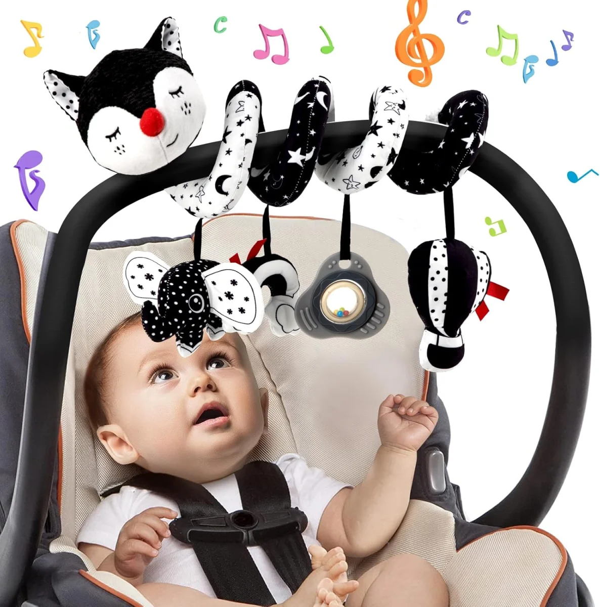 Jouet spirale d’activité peluche musique bébé Vins Rouges Harmonieux Occasion