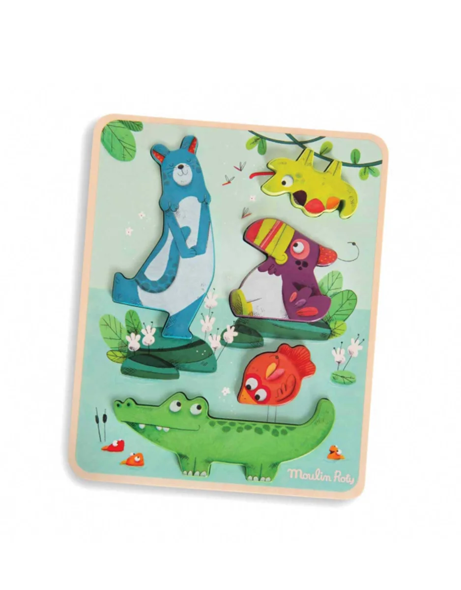 Casse-tête sensoriel - Dans la jungle - Moulin Roty - Boutique Maman & Bébé – Produits Essentiels au Quotidien - {'count': 1, 'name': 'an'}