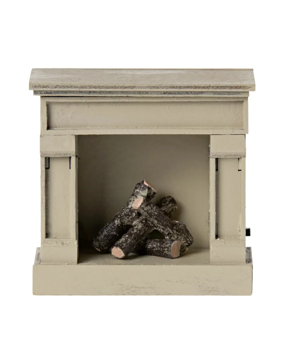 Feu de foyer - Des Miniatures - Blanc cassé - Maileg - Boutique Maman & Bébé – Produits Essentiels au Quotidien - cheminée électrique feu foyer miniature amp bébé produit