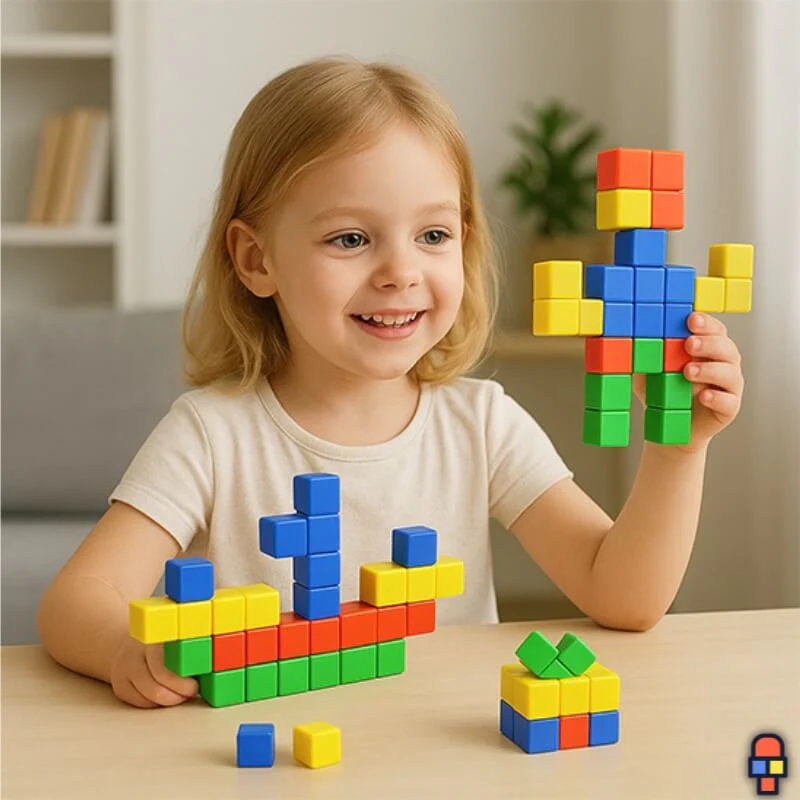 Jeu construction magnétique | Cubi Magnet - Boutique Bébé en Ligne : Soins, Jouets et Articles Maison - Perceuse