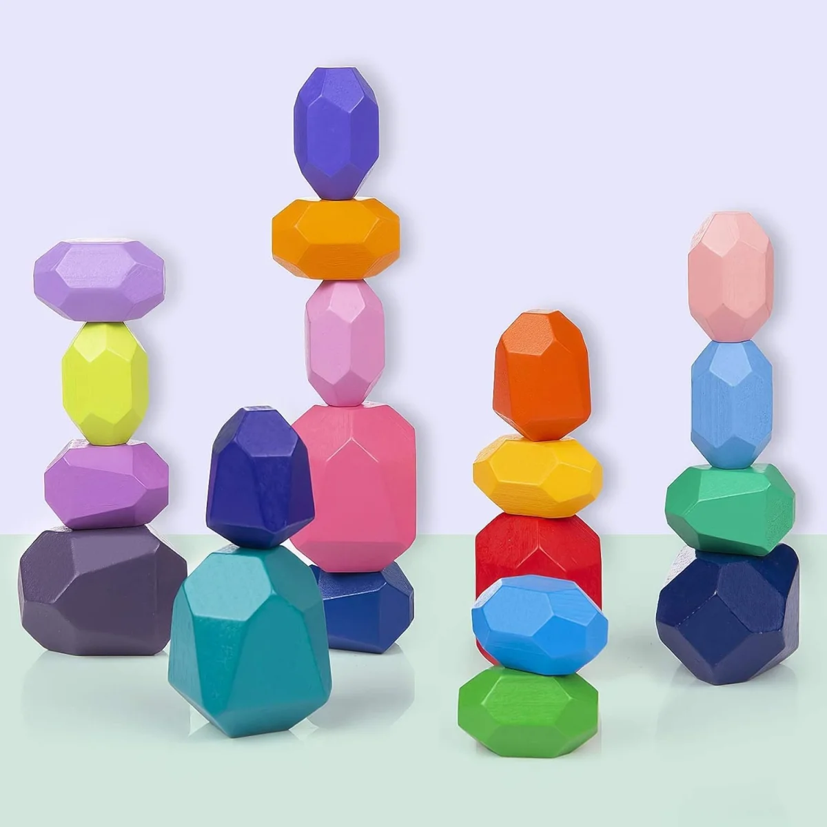 Jouet d’empilage Montessori en bois naturel : 20 pièces colorées pour enfants - Vins Rouges Harmonieux pour Chaque Occasion - {'count': 3, 'name': 'occasion'}