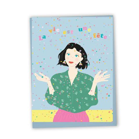 Lili Graffiti - Carte - La Vie Est Une Fête||Lili Graffiti - Card - La Vie Est Une Fête - Boutique Bébé en Ligne : Soins, Jouets et Articles Maison Romans Lili Graffiti voit la vie en rose, Folio Cadet | Gallimard Jeunesse
