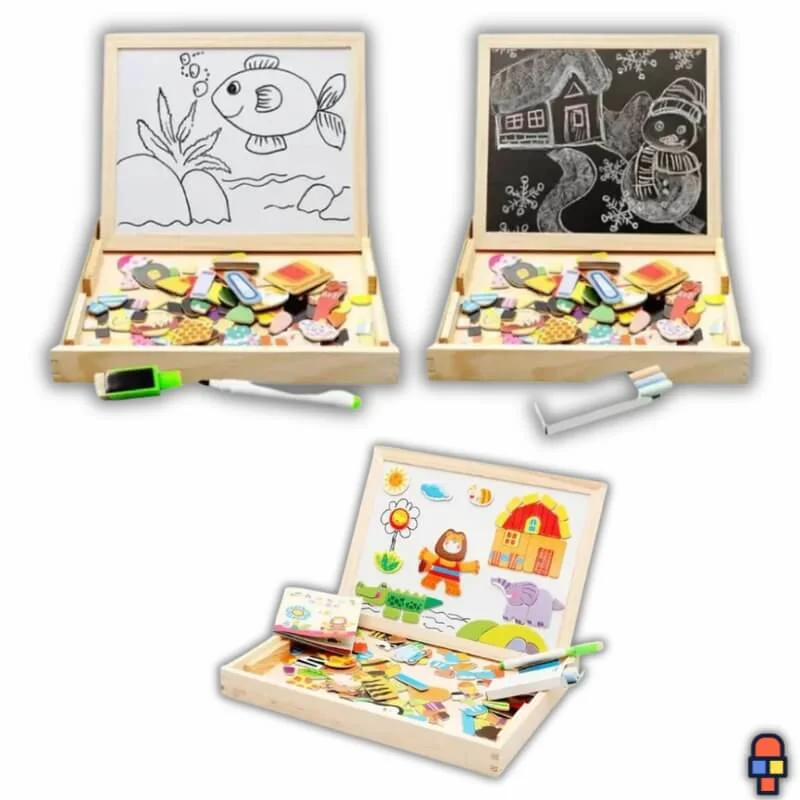 Jeu construction magnétique Planchettes | Ardoise Magique 2-en-1 - Boutique Bébé en Ligne : Soins, Jouets et Articles Maison