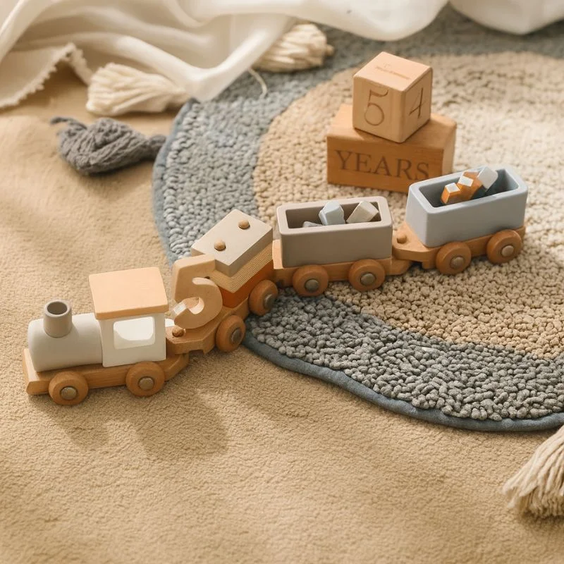 Jouet bois train GreenRails Boutique Maman Bébé Produits Essentiels Quotidien