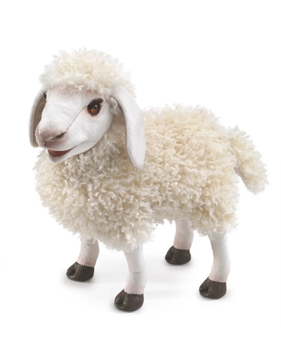 Marionnette - Wooly le mouton - Folkmanis - Boutique Maman & Bébé – Produits Essentiels au Quotidien - doudou marionnette marionnette mouton - amp bébé produit
