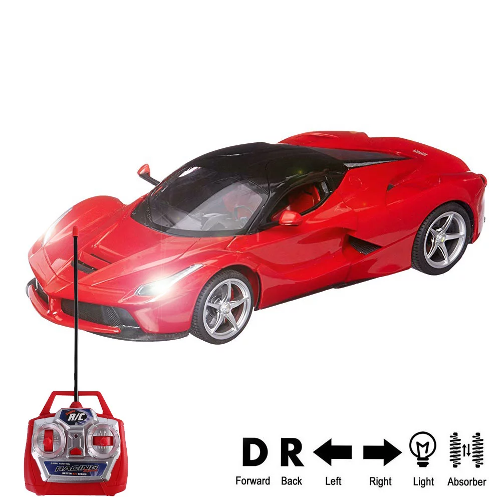 véhicule de jouet de voiture de course à grande vitesse télécommandé pour garçons filles enfants, portes à ouverture et fermeture automatiques - Vins Rouges electrique Harmonieux pour Chaque Occasion