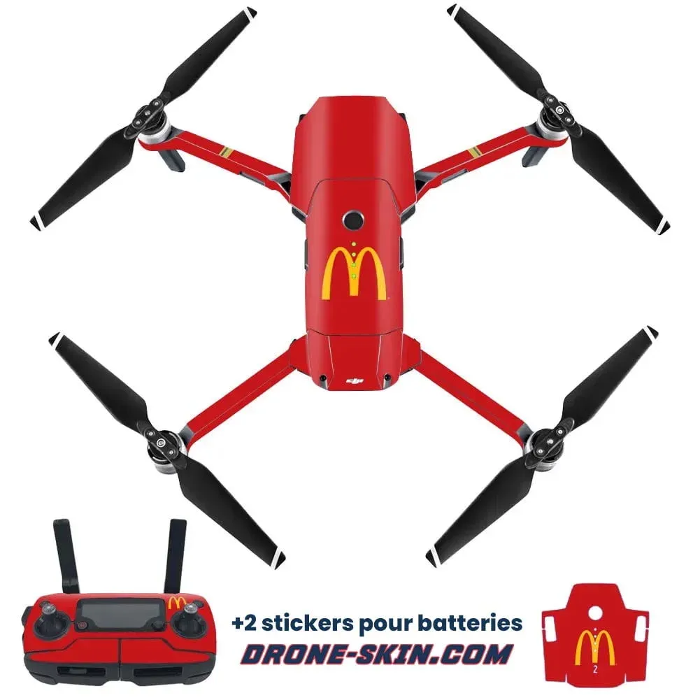 Sticker pour Drone DJI Mavic Pro Super Red Mc Do - ​Drones drone Professionnels & Grand Public | Boutique Française