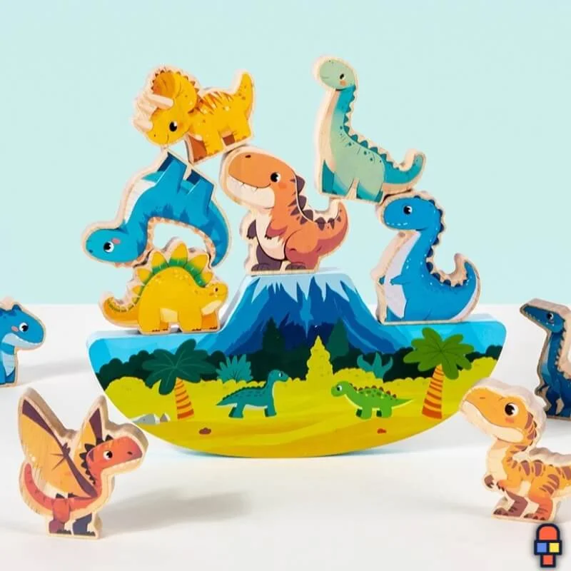 Jeu de construction en bois | DinoBalance - Boutique Bébé en Ligne : Soins, Jouets et Articles Maison - {'count': 24, 'name': 'construction'}