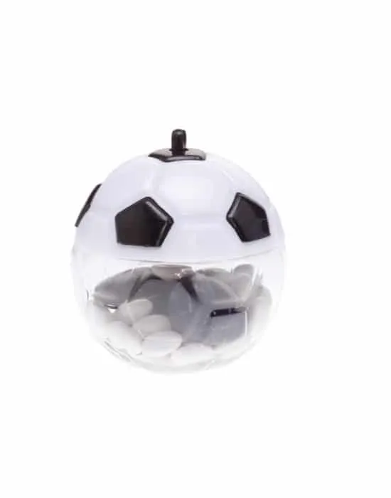 Contenant Ballon de foot en plexi – Noir/blanc viennoiseries - ​Boulangerie-Pâtisserie | Pain au Levain & Viennoiseries