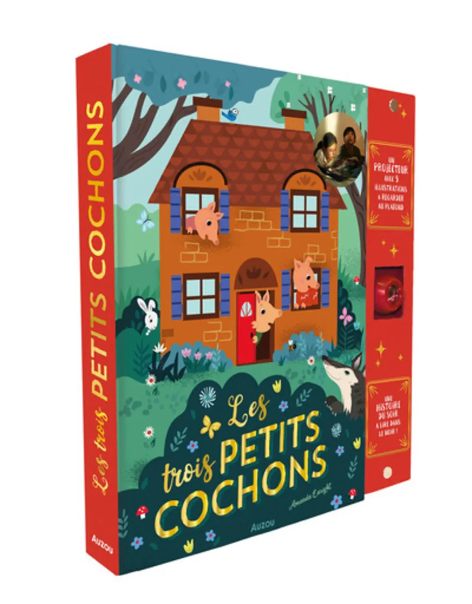 Livre projecteur petits cochons Auzou Boutique Maman Bébé Produits Essentiels Quotidien