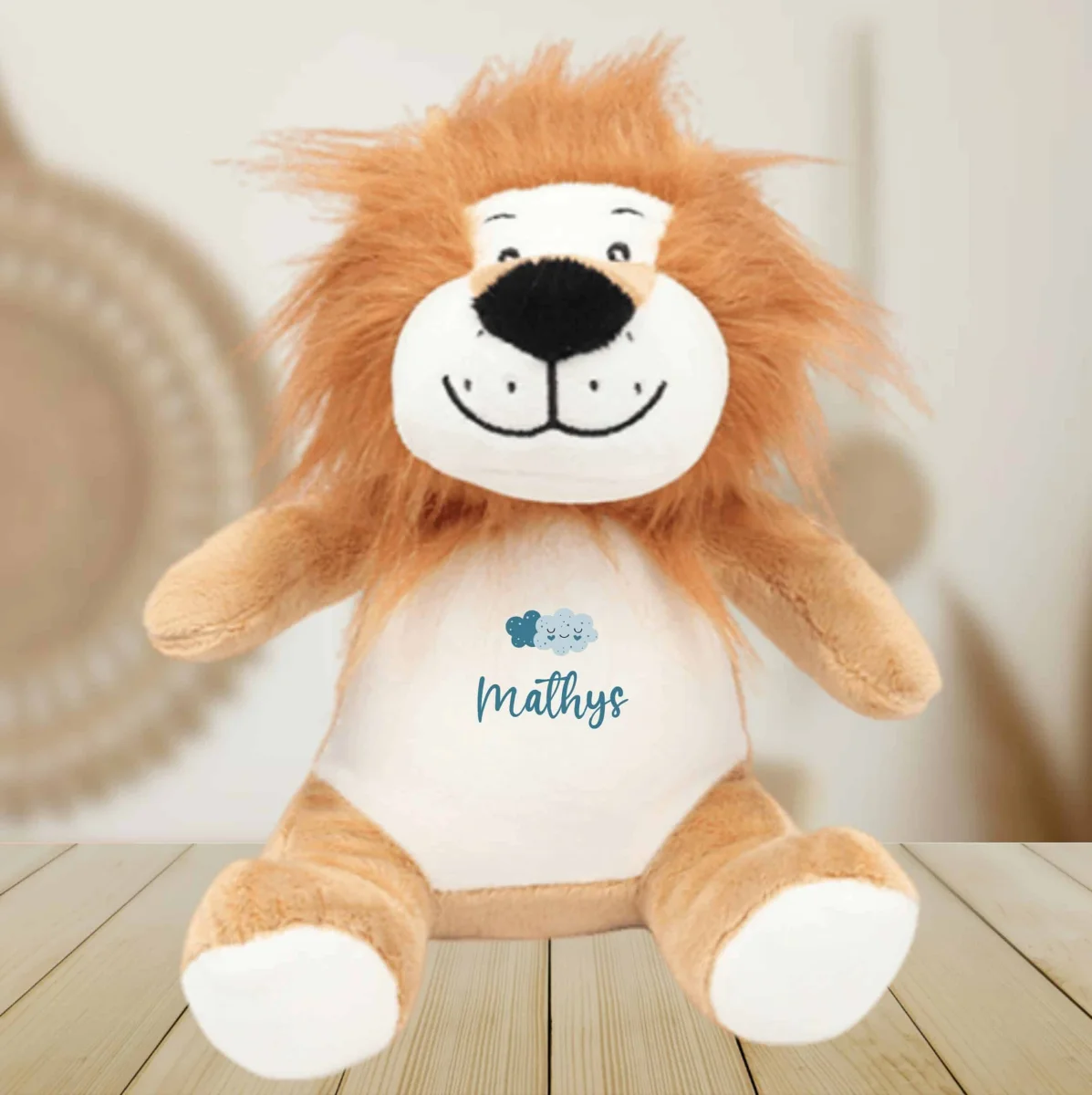 Peluche Lion personnalisée avec prénom - Vins Rouges Harmonieux pour Chaque Occasion - Ours