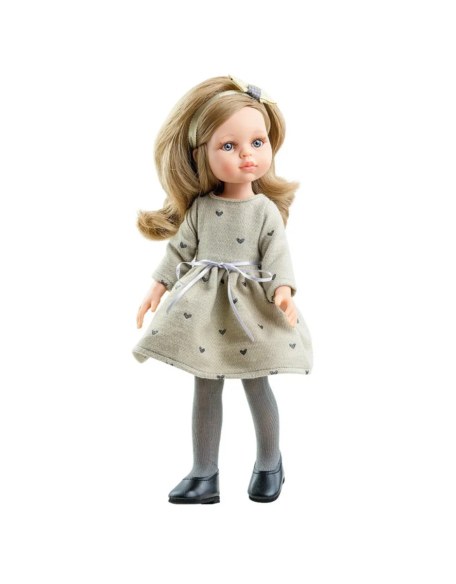 Vêtement pour poupée Las Amigas - Robe taupe - Paola Reina - Boutique Maman & Bébé – Produits Essentiels au Quotidien - robe blanche vêtement poupée robe amp bébé produit
