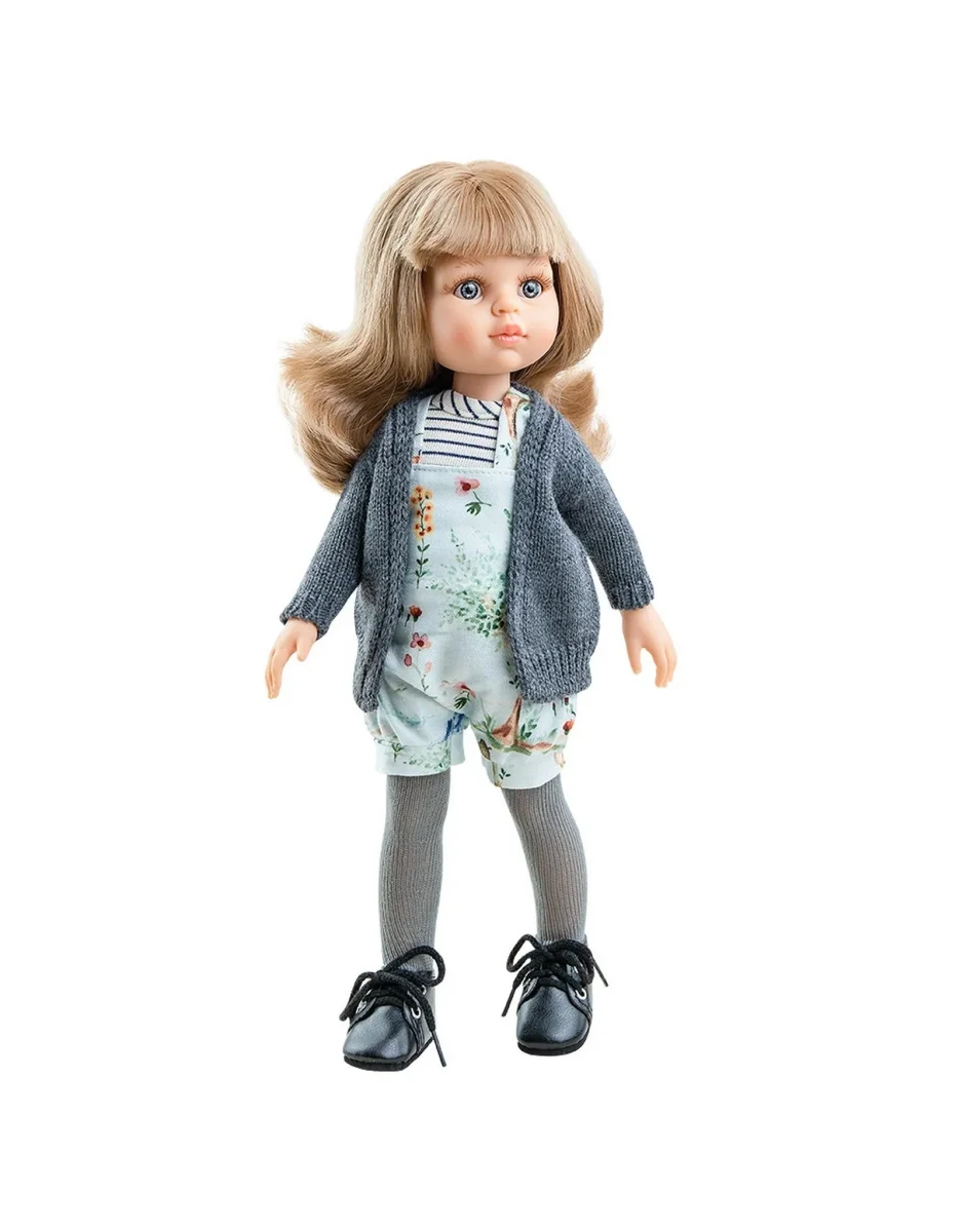 Poupée Las Amigas - Carla avec jumper bleu et veste grise sons - Paola Reina - Boutique Maman & Bébé – Produits Essentiels au Quotidien
