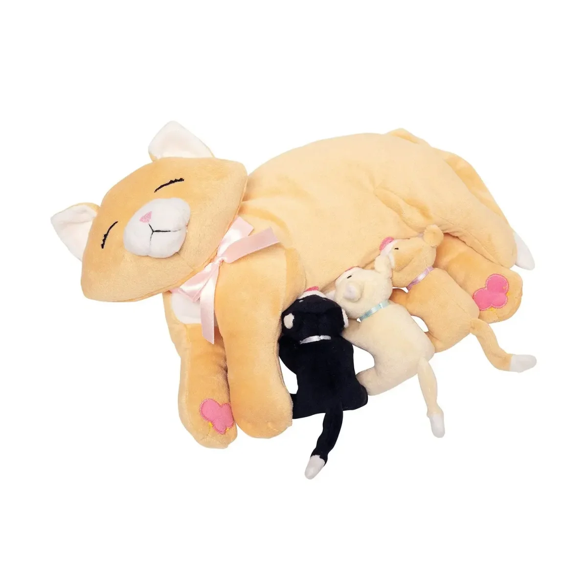 Peluche - Nina le chat et ses chatons - Manhattan Toy - Boutique Maman & Bébé – Produits Essentiels au Quotidien - animal peluche chat chaton amp bébé produit