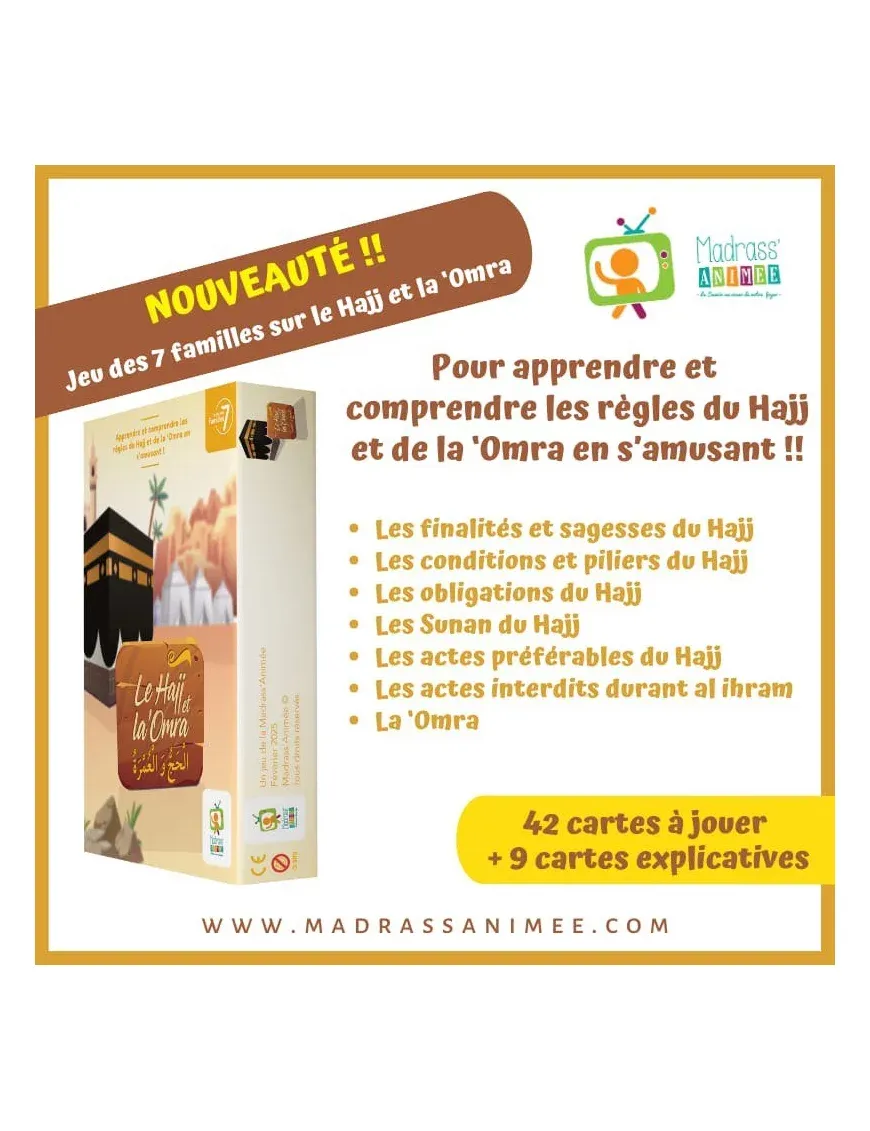 Jeu des 7 famille sur le Hajj et la ‘Omra – MadrassAnimée - ​Boulangerie-Pâtisserie | Amateurs Pain au Levain & Viennoiseries