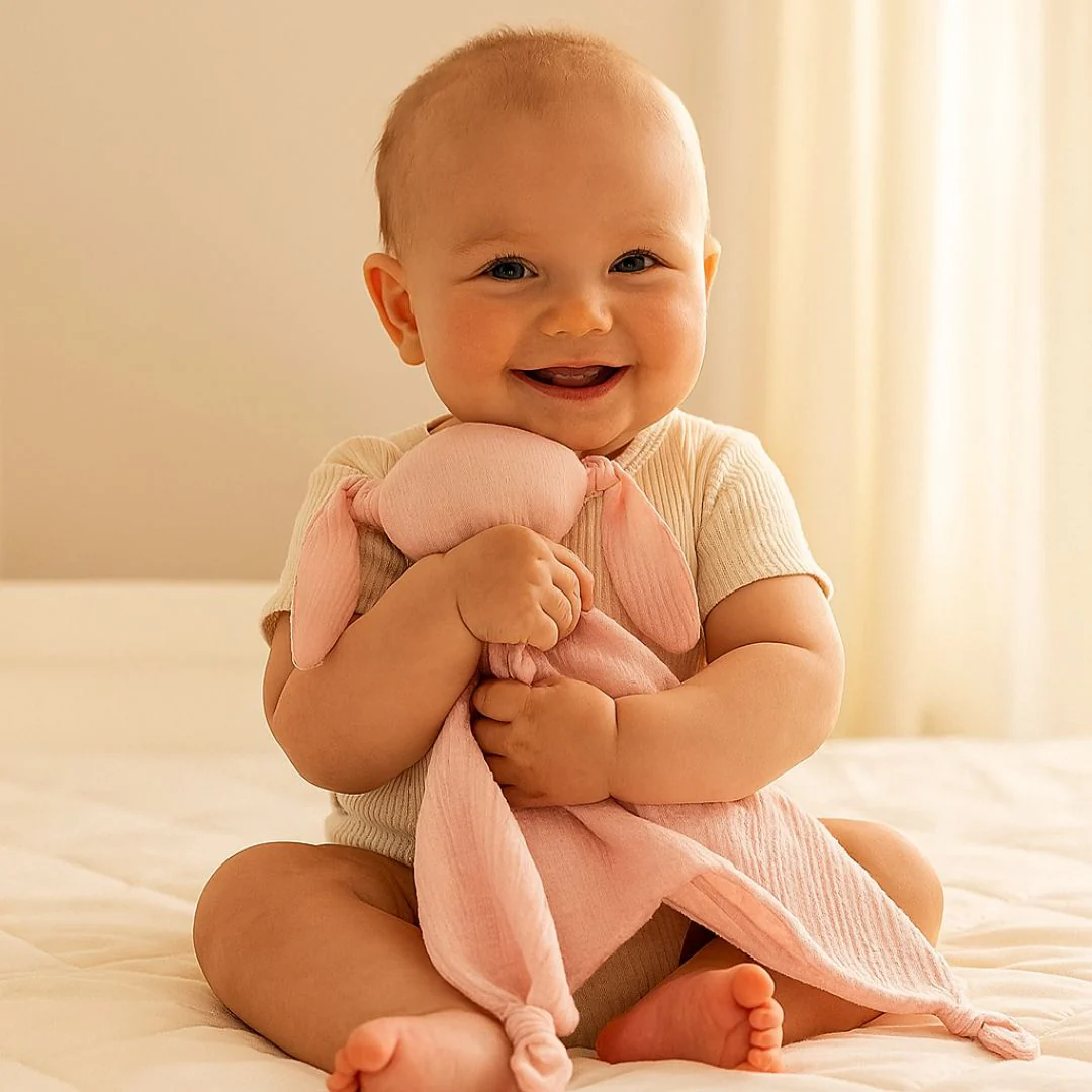 Doudou lapin rose Boutique Maman Bébé Produits Essentiels Quotidien