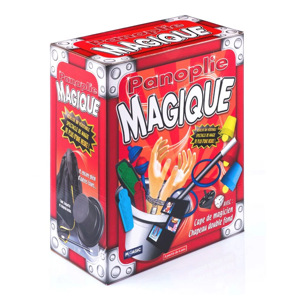 Panoplie Magicien – 100 tours + Costume + Chapeau + Baguette - Organisation de la maison avec des solutions de rangement - {'count': 2, 'name': 'Pochette'}