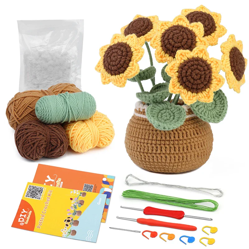 Peluche Crochet Pot de Fleurs - Boutique Bébé en Ligne Chine : Soins, Jouets et Articles Maison