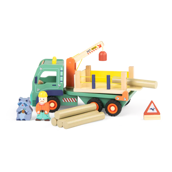 CAMION FORESTIER EN BOIS "AVENUE DU MOULIN" - Boutique Maman & Bébé – Produits Essentiels au Restaurant Quotidien