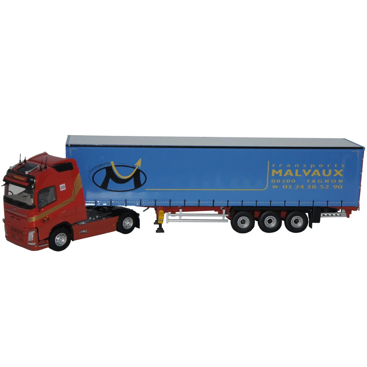 Volvo FH4 Globetrotter + remorque Tautliner “Transports Malvaux” au 1/43ème Eligor - Accessoires Outdoor pour Plus de Liberté de Mouvement VOLVO FH 2020 SEMI FRIGO LAMBERET FRUTIERES CHABERT ELIGOR 1/43 Réf 118192  - La Boutique D'ALAIN