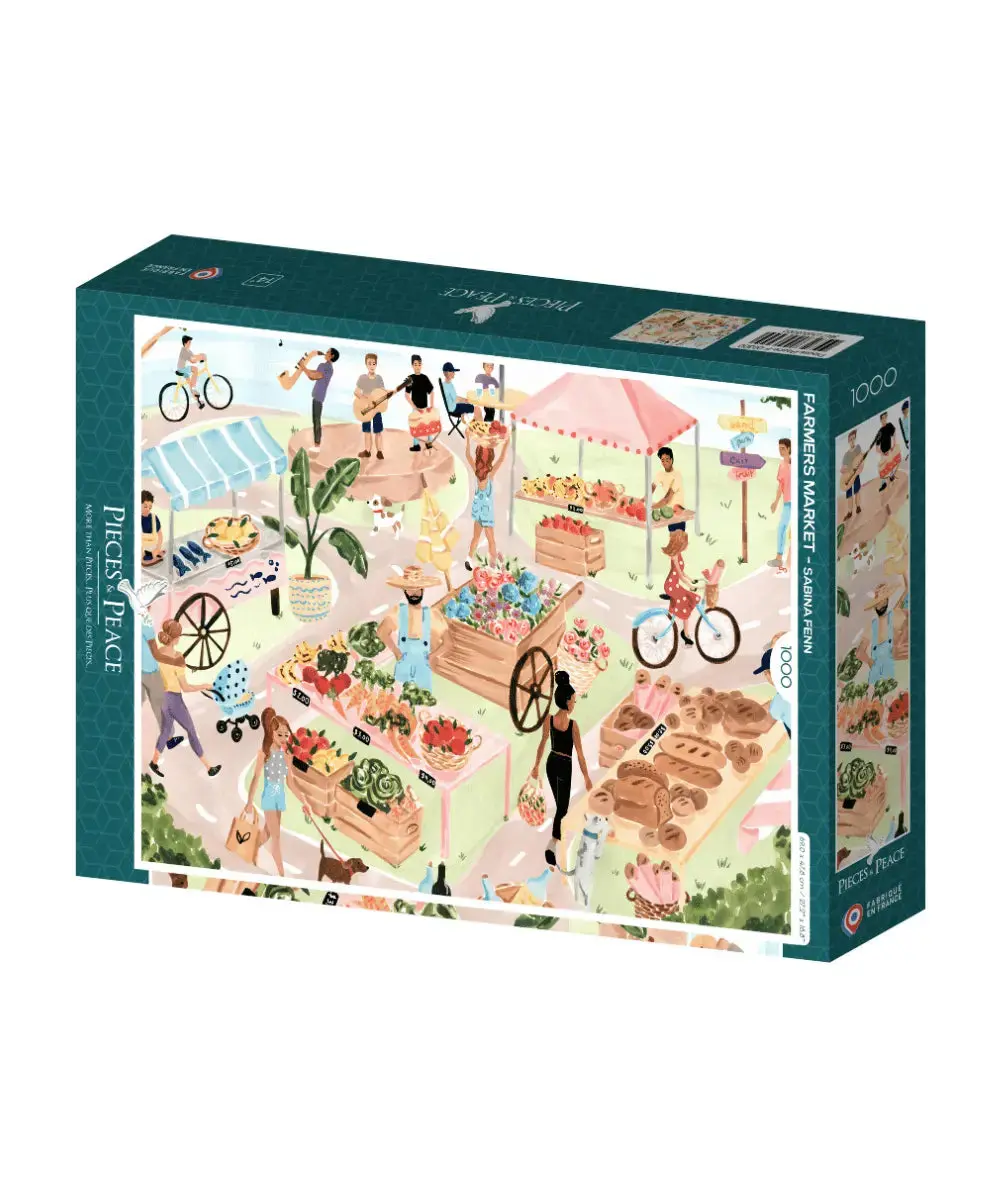 Puzzle 1000 pièces Marché Fermier | Pieces and peace - Univers maison et accessoires utiles pour une vie simplifiée Puzzle Xl Marché De Rue 500 Pieces - Etals Fruits Et Légumes, Scène De Vie  - Educa - 20585 à Prix Carrefour
