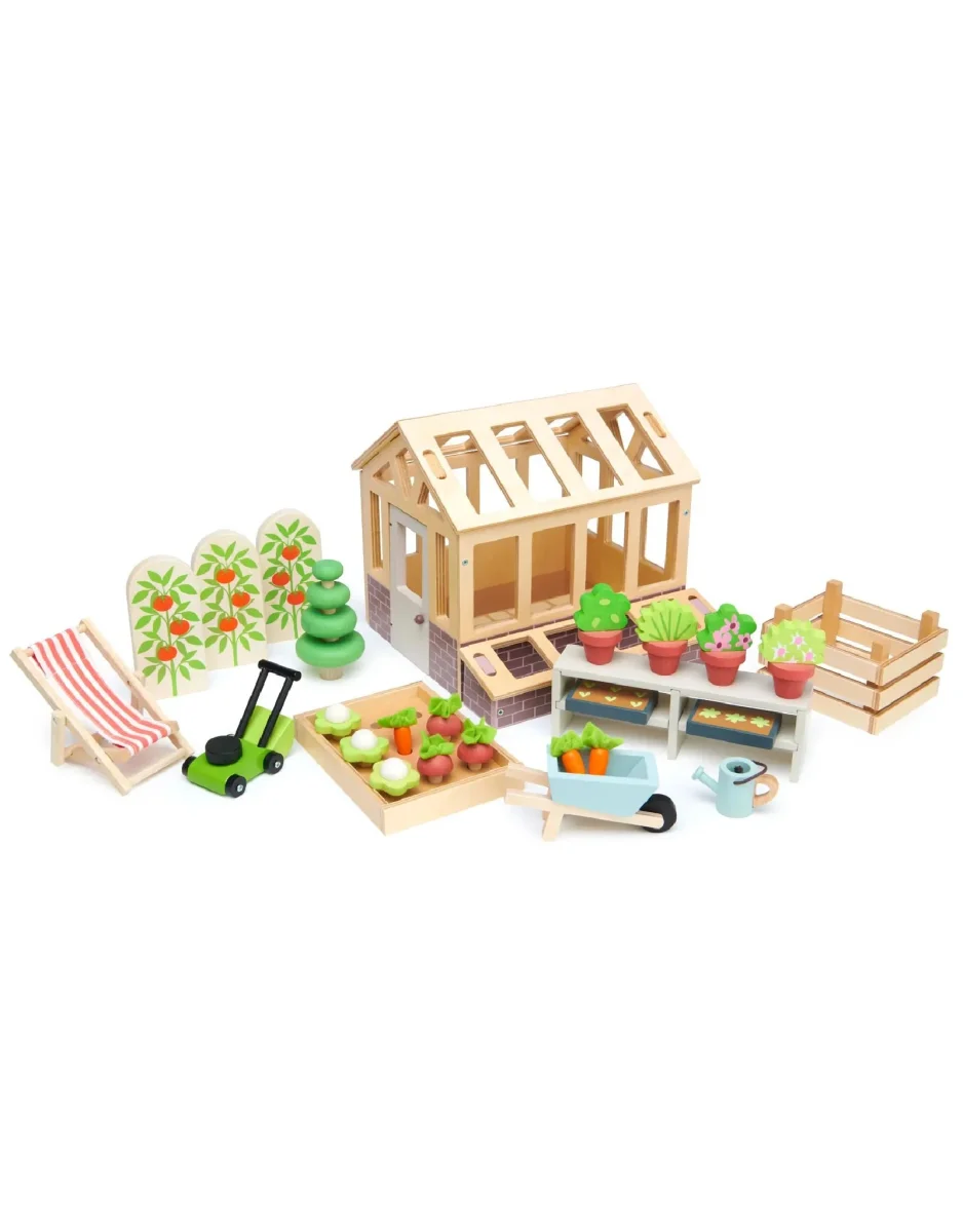Ensemble de serre et jardin - Tender Leaf Toys - Boutique Maman & Bébé – Produits Essentiels au Quotidien Outsunny Lit De Jardin Sureleve Avec Mini Serre, Jardiniere D'exter...
