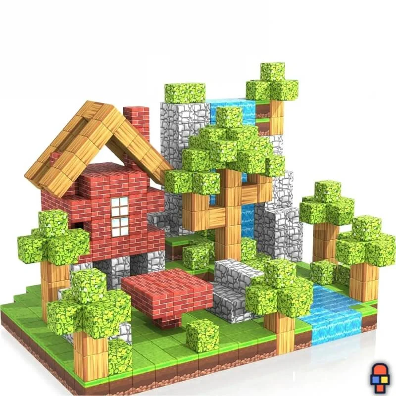 Jeu construction magnétique | Mini Monde Pixel - Boutique Bébé en Ligne : Soins, Bois Jouets et Articles Maison