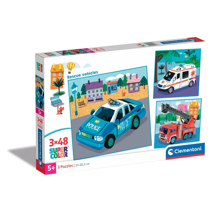 Rescue Vehicles - 3x48 pièces - E-shop mondial – Produits durables, modernes et accessibles partout CLEMENTONI - 3x48 pieces - Kuromi